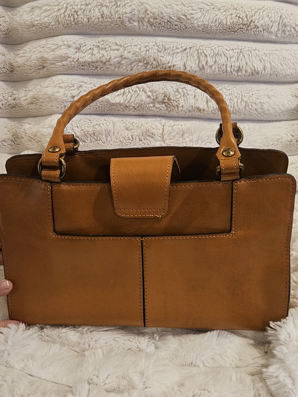 Patricia Nash Tooled Floral Leather Shoulder Bag - Brown - Picture 12 of 13